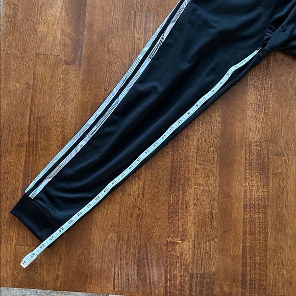 Boys, Adidas athletic pants black with white stripes size 10/12 M - Picture 5 of 6